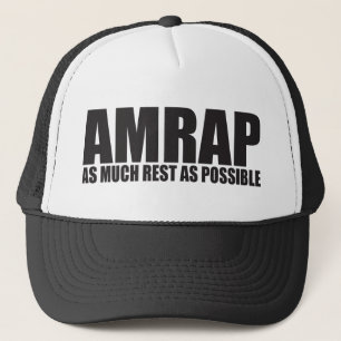 WOD Spaß AMRAP so viel Erholung, wie möglich Truckerkappe