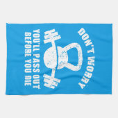 WOD-Spaß - Vor dem Die weitergeben. Funny Fitness Handtuch (Horizontal)