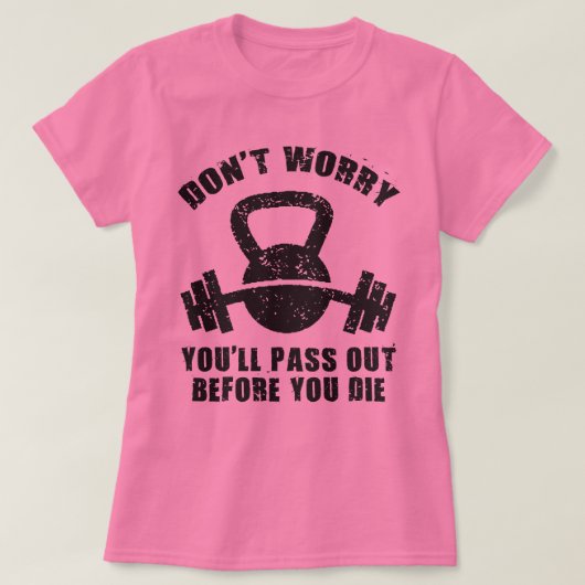 WOD-Spaß - Vor dem Die weitergeben. Funny Fitness T-Shirt (Design vorne)