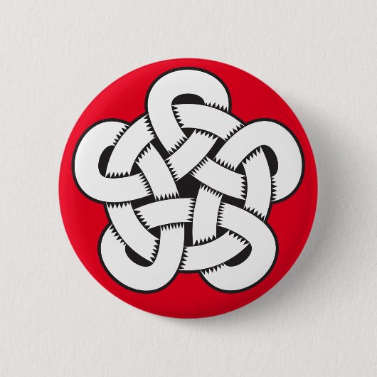 wodcut Art-Fünffacheknoten Button (Vorderseite)