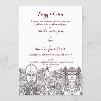 Woden & Fríge Einladung zur Hochzeit
