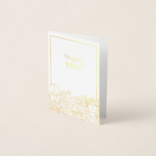 Woden & Fríge Hochzeit RSVP Folienkarte