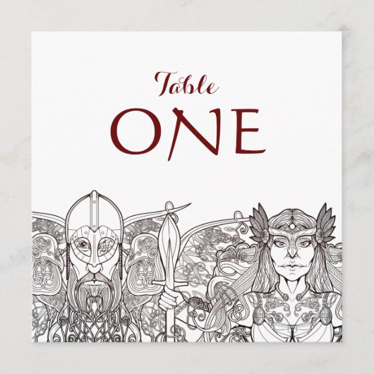 Woden & Fríge Individuelle Tischnummern (Vorderseite)