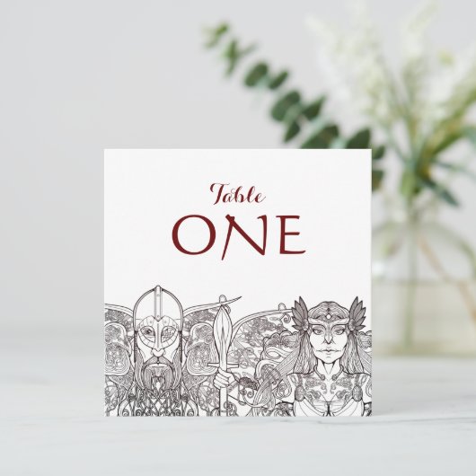 Woden & Fríge Individuelle Tischnummern (Stehend Vorderseite)