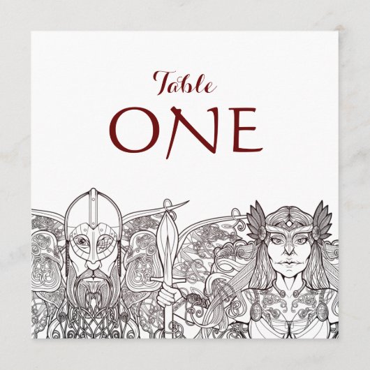 Woden & Fríge Individuelle Tischnummern (Rückseite)