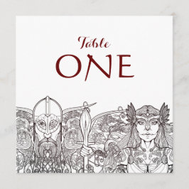 Woden & Fríge Individuelle Tischnummern