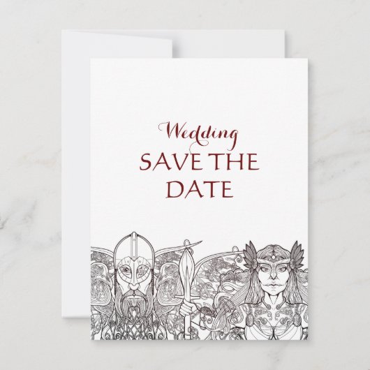 Woden & Fríge Save the Date Einladung (Rückseite)
