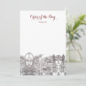 Woden & Fríge Wedding Order of the day Einladung (Stehend Vorderseite)