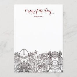 Woden & Fríge Wedding Order of the day Einladung