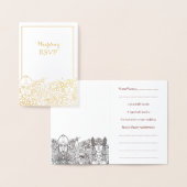 Woden & Fríge Wedding RSVP Foil Card Folienkarte (Anzeige)