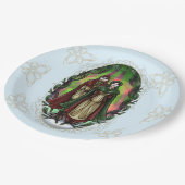 Woden & Fríge: Weihnachten-Grüße Pappteller (Schrägansicht)