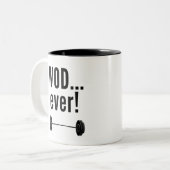 WODever! - Crossfit-Inspirierte Neuheits-Geschenke Zweifarbige Tasse (Vorderseite Links)