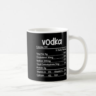 Wodka-Ernährungsfakten Thanksgiving Lustiges Trink Kaffeetasse