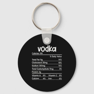 Wodka-Ernährungsfakten Thanksgiving Lustiges Trink Schlüsselanhänger