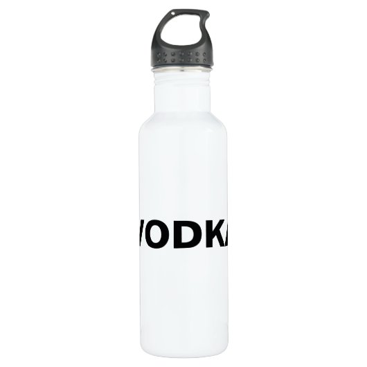 Wodka-Flasche auf Weiß Trinkflasche (Vorderseite)