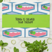 Wodka ist billiger als Therapie Geschirrtuch (Gefaltet)