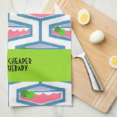 Wodka ist billiger als Therapie Geschirrtuch (Viertel Falte)