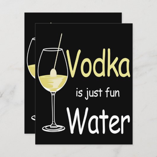 Wodka ist einfach Spaß beim Wasserdesign (Vorne/Hinten)