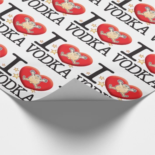 Wodka-Liebe-Mann Geschenkpapier (Ecke)