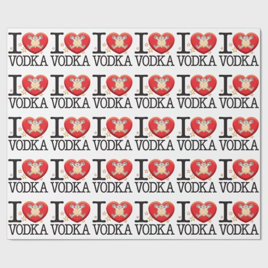 Wodka-Liebe-Mann Geschenkpapier (Flach)