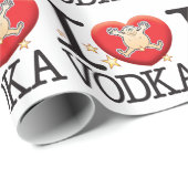 Wodka-Liebe-Mann Geschenkpapier (Rolleneckpunkt)