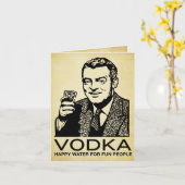 Wodka-Retro Karte (Gelbe Blume)