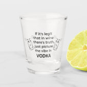 Wodka - vino veritas schnapsglas (Vorderseite)