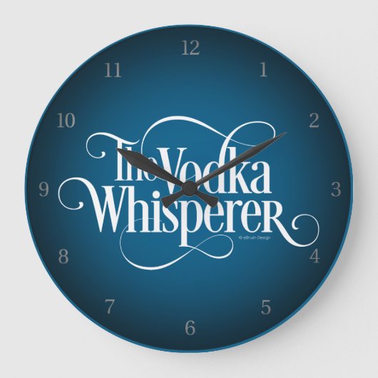 WodkaWhisperer Große Wanduhr (Vorderseite)