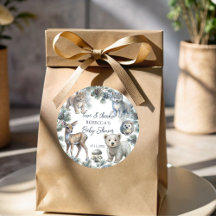 Wodland niedliche Babymädchen Babydusche bevorzugt