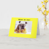 WOE IST MIR. SIE SIND "40" KARTE (Gelbe Blume)