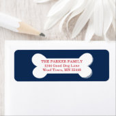 Wof You A Frohe Weihnachts-Hunde-Adresse-Label (Insitu)