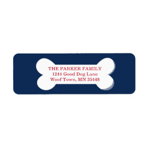 Wof You A Frohe Weihnachts-Hunde-Adresse-Label