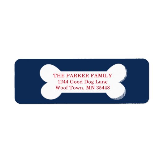 Wof You A Frohe Weihnachts-Hunde-Adresse-Label (Vorne)