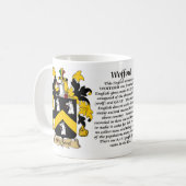 Wofford, der Ursprung, die Bedeutung und das Kaffeetasse (Vorderseite Links)