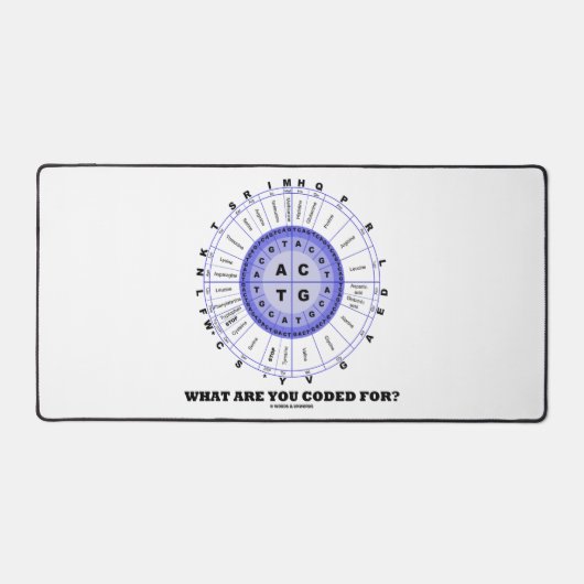Wofür werden Sie programmiert? Amino Acid Wheel Schreibtischunterlage (Vorderseite)