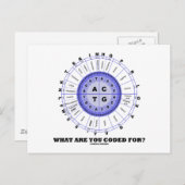 Wofür werden Sie programmiert? (Amino-Säurerad) Postkarte (Vorne/Hinten)