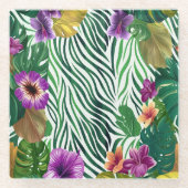 Wogende Dschungel-Harmonie Glasuntersetzer (Vorderseite)