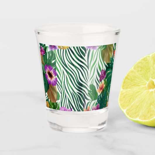 Wogende Dschungel-Harmonie Schnapsglas (Vorderseite)