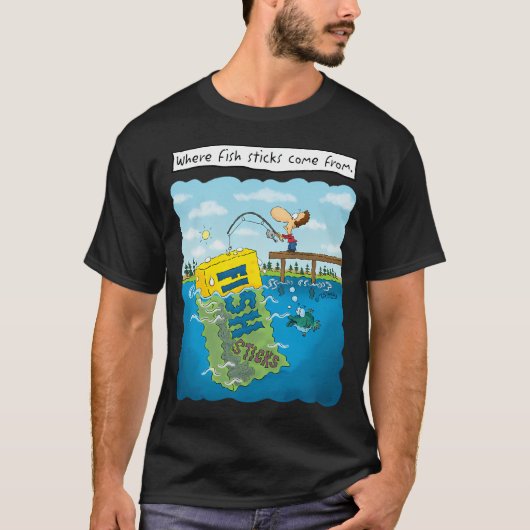 Woher Fischstäbchen kommen. T-Shirt (Vorderseite)