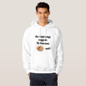 Woher KOMM-st du? Männer Langarm Hoodie (Vorne ganz)