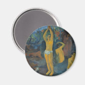 "Woher kommen wir?" - Paul Gauguin Button Magnet (Vorderseite/Rückseite)