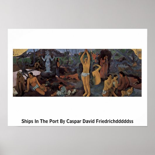 Woher kommen wir? von Paul Gauguin Poster (Vorne)