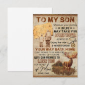 Wohin auch immer Ihre Reise im Leben - Hirsche Vat Dankeskarte (Vorne/Hinten)