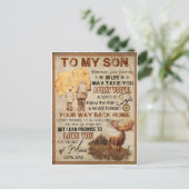 Wohin auch immer Ihre Reise im Leben - Hirsche Vat Postkarte (Stehend Vorderseite)