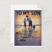 Wohin auch immer Ihre Reise in lebensfischen Vater Dankeskarte (Vorne/Hinten)