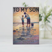 Wohin auch immer Ihre Reise in lebensfischen Vater Dankeskarte (Stehend Vorderseite)