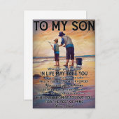 Wohin auch immer Ihre Reise in lebensfischen Vater Dankeskarte (Vorne/Hinten)