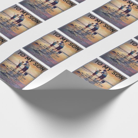 Wohin auch immer Ihre Reise in lebensfischen Vater Geschenkpapier (Ecke)