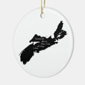 Wohin auch immer - Nova Scotia wird immer Zuhause  Keramik Ornament (Links)