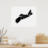 Wohin auch immer - Nova Scotia wird immer Zuhause  Poster (Küche)